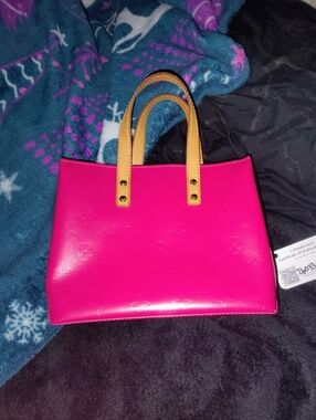 Authentic Pink Louis Vuitton Tote with Yellow Handles w/  Certificate Of Authent